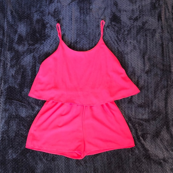 Everly Pants - Pink Sleeveless Romper